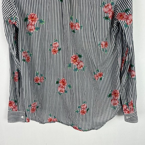 Rails Taylor Floral Stripe Shirt Buttondown Long Sleeves Size XS L2769 - Picture 10 of 10